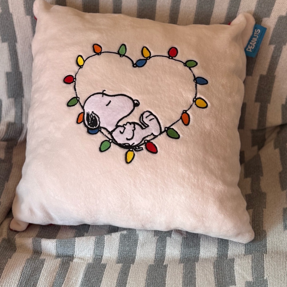 Peanuts Snoopy Pillow with Festive Lights